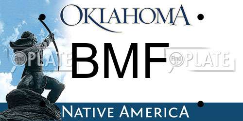 BMF Oklahoma License Plate