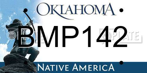 BMP142 Oklahoma License Plate