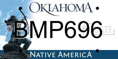 BMP696 Oklahoma License Plate
