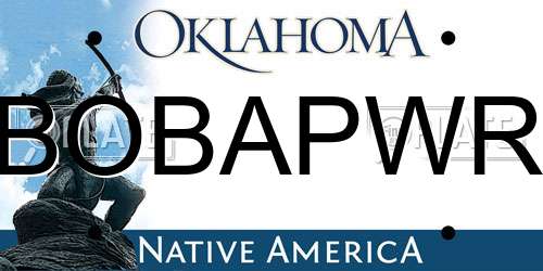BOBAPWR Oklahoma License Plate