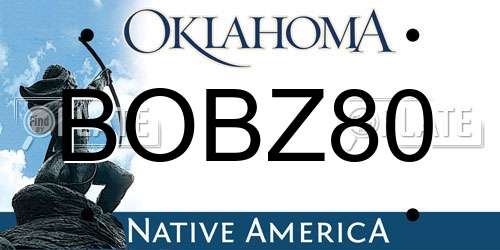 BOBZ80 Oklahoma License Plate