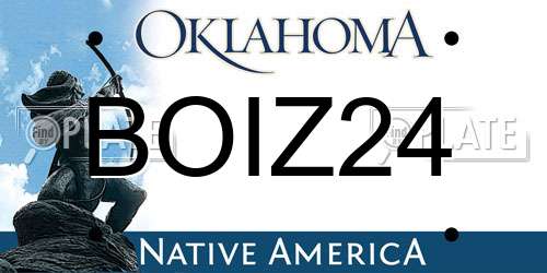 BOIZ24 Oklahoma License Plate