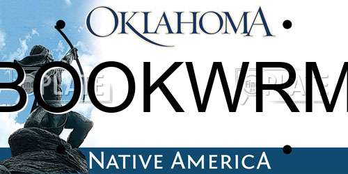 BOOKWRM Oklahoma License Plate