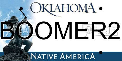 BOOMER2 Oklahoma License Plate