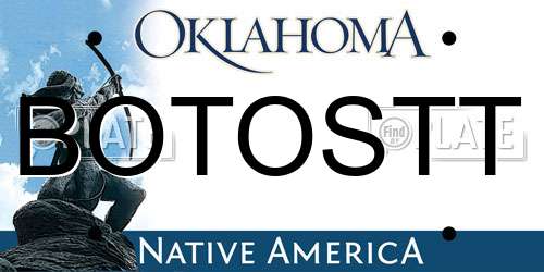BOTOSTT Oklahoma License Plate