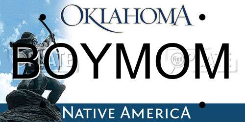 BOYMOM Oklahoma License Plate