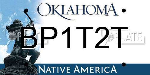 BP1T2T Oklahoma License Plate