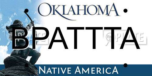 BPATTTA Oklahoma License Plate