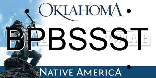 BPBSSST Oklahoma License Plate