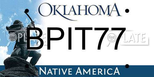 BPIT77 Oklahoma License Plate