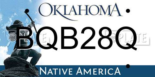 BQB28Q Oklahoma License Plate