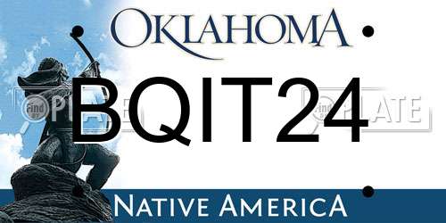 BQIT24 Oklahoma License Plate