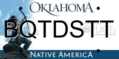 BQTDSTT Oklahoma License Plate