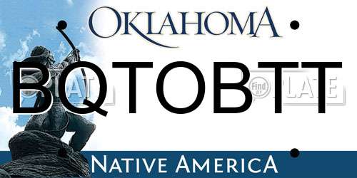 BQTOBTT Oklahoma License Plate