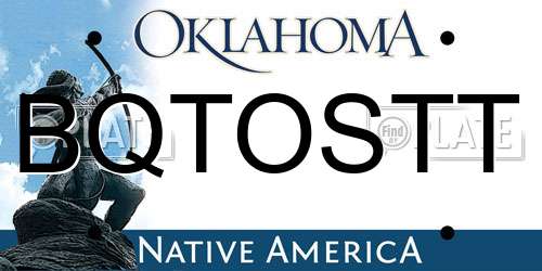 BQTOSTT Oklahoma License Plate