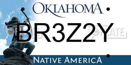 BR3Z2Y Oklahoma License Plate