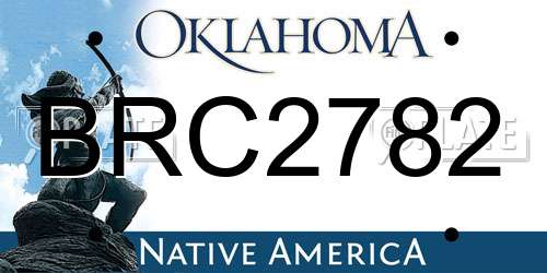 BRC2782 Oklahoma License Plate