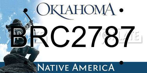 BRC2787 Oklahoma License Plate