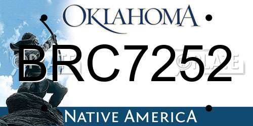 BRC7252 Oklahoma License Plate