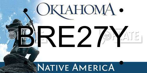 BRE27Y Oklahoma License Plate