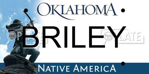 BRILEY Oklahoma License Plate