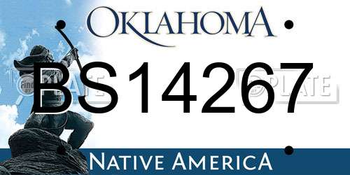 BS14267 Oklahoma License Plate