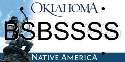 BSBSSSS Oklahoma License Plate