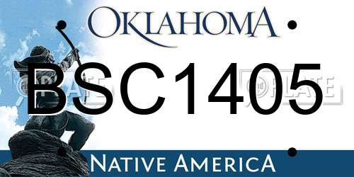 BSC1405 Oklahoma License Plate