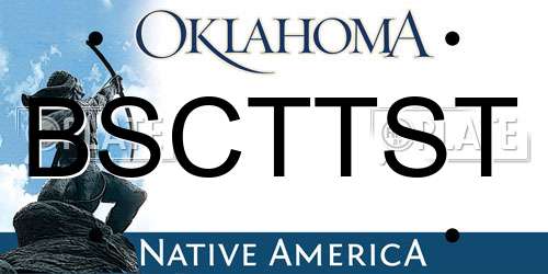 BSCTTST Oklahoma License Plate
