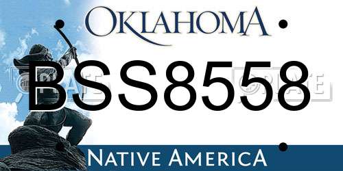 BSS8558 Oklahoma License Plate