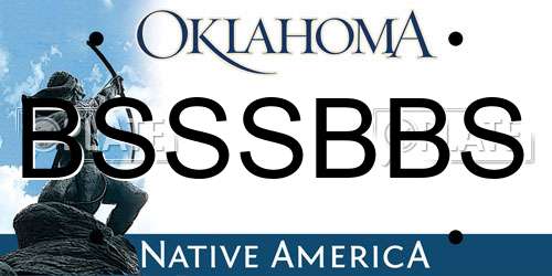 BSSSBBS Oklahoma License Plate