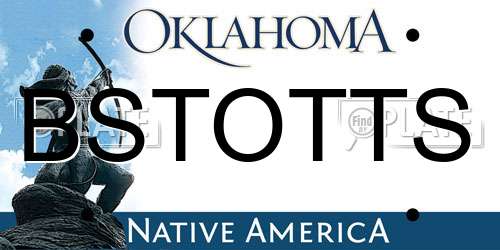 BSTOTTS Oklahoma License Plate