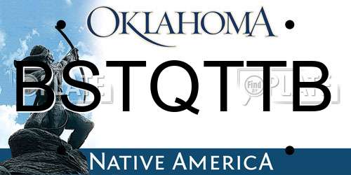 BSTQTTB Oklahoma License Plate