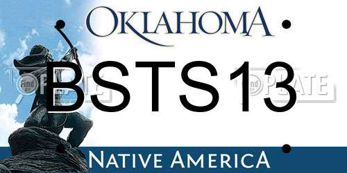 BSTS13 Oklahoma License Plate