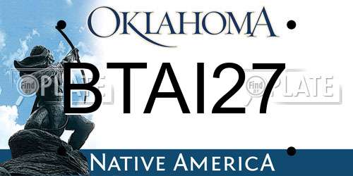 BTAI27 Oklahoma License Plate