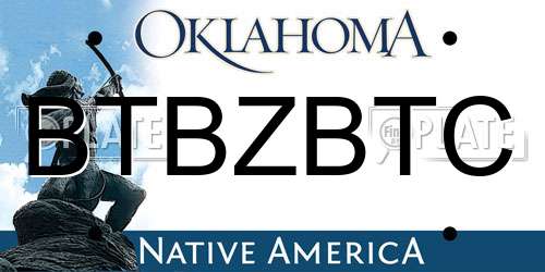 BTBZBTC Oklahoma License Plate