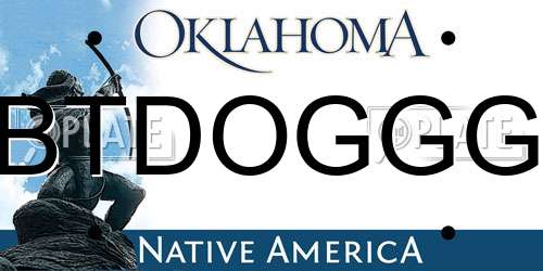 BTDOGGG Oklahoma License Plate