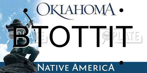 BTOTTIT Oklahoma License Plate