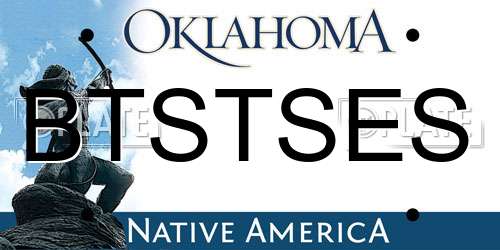 BTSTSES Oklahoma License Plate