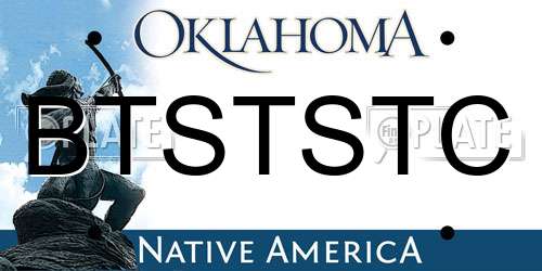 BTSTSTC Oklahoma License Plate