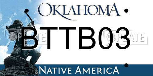 BTTB03 Oklahoma License Plate