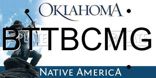 BTTBCMG Oklahoma License Plate