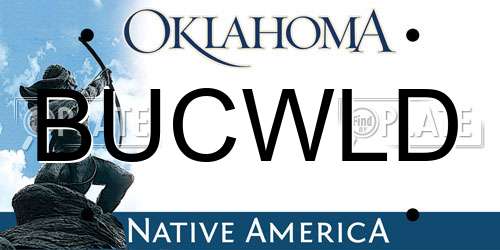 BUCWLD Oklahoma License Plate