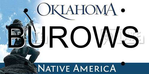 BUROWS Oklahoma License Plate