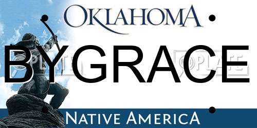 BYGRACE Oklahoma License Plate