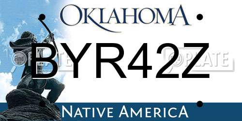 BYR42Z Oklahoma License Plate