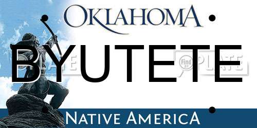 BYUTETE Oklahoma License Plate