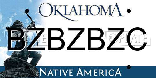 BZBZBZC Oklahoma License Plate