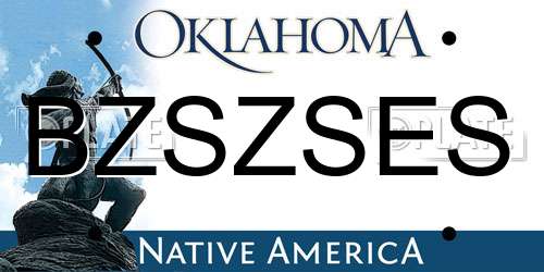 BZSZSES Oklahoma License Plate