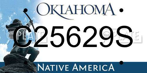 C25629S Oklahoma License Plate